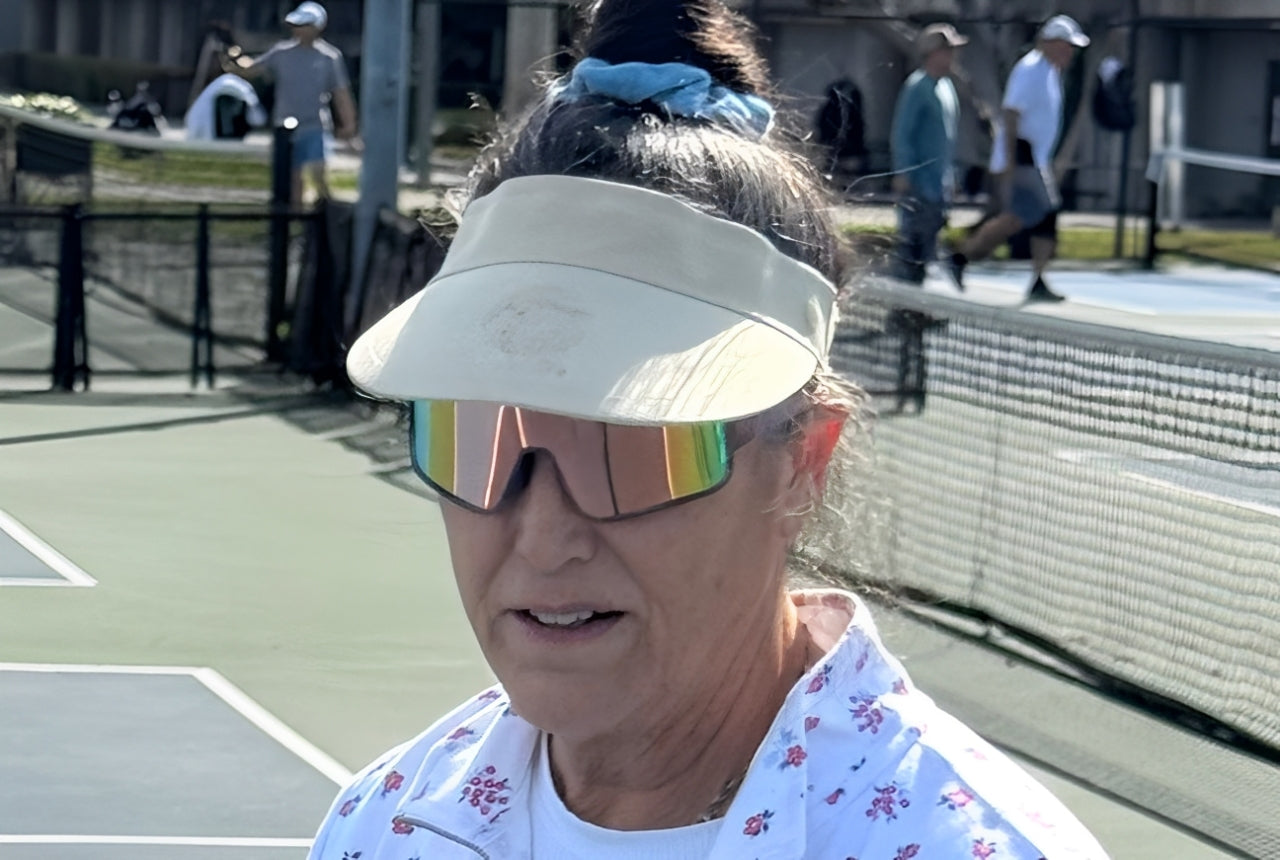 Purple Framed Sport Glasses