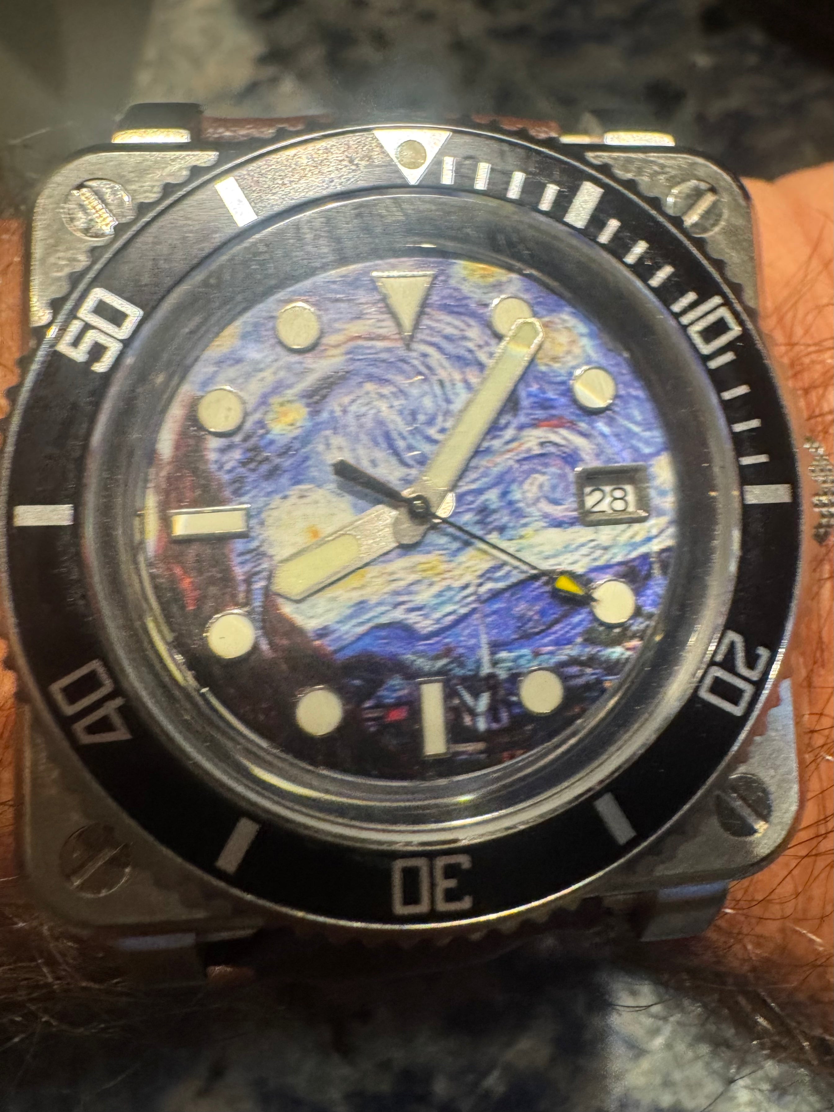 Starry starry night, Chrono. One of a kind, beautiful and rugged.