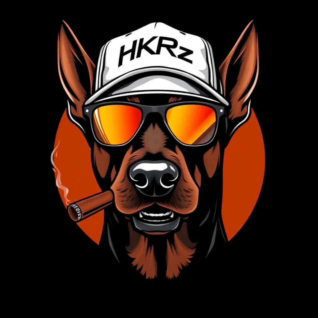 HKRz Golf brand dog logo